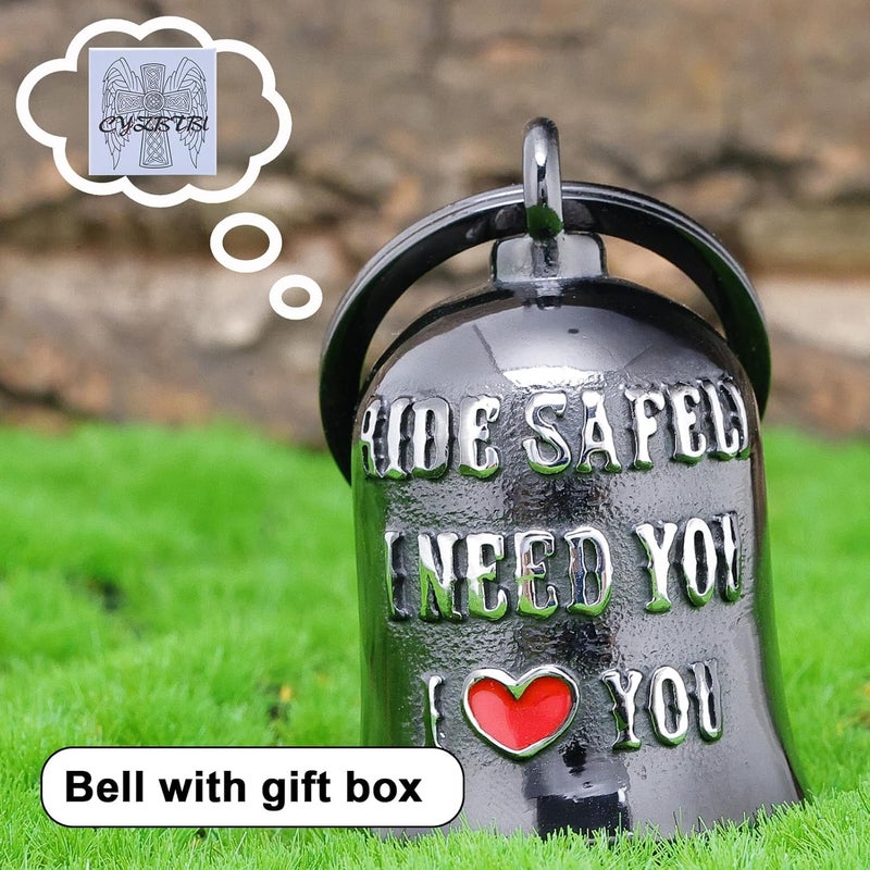 CYZBTBl Motorcycle for Bells - Motorcycle Angel Bell for Men Women,Bell Biker Accessory,Guard Riding Safety - Image 5